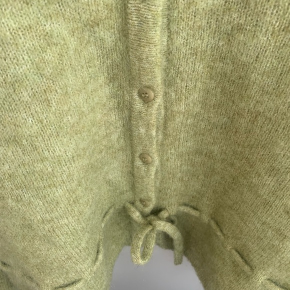 Sezane Light Green Women's Cardigan - Picture 10 of 13
